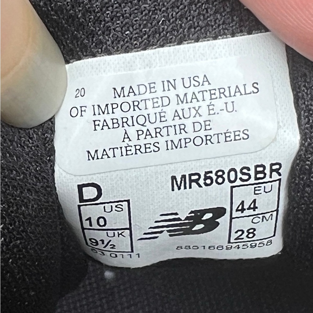 New Balance Men MR580SBR Cushioned Running Shoe Silver Red USA Made Size 10 - Picture 12 of 14